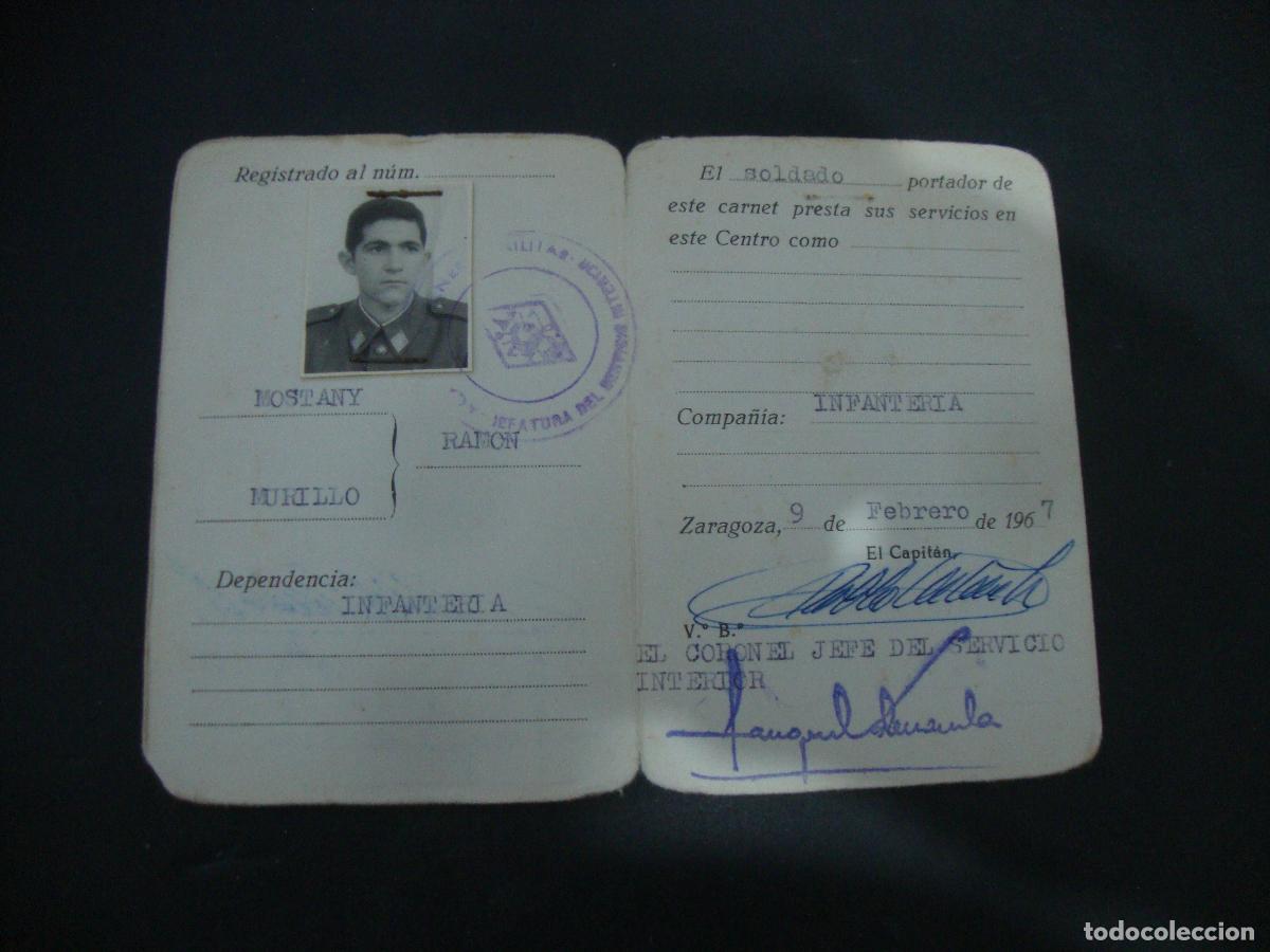 Documentos antiguos: DOCUMENTO IDENTIDAD ACADEMIA GENERAL MILITAR 1967 - Foto 2
