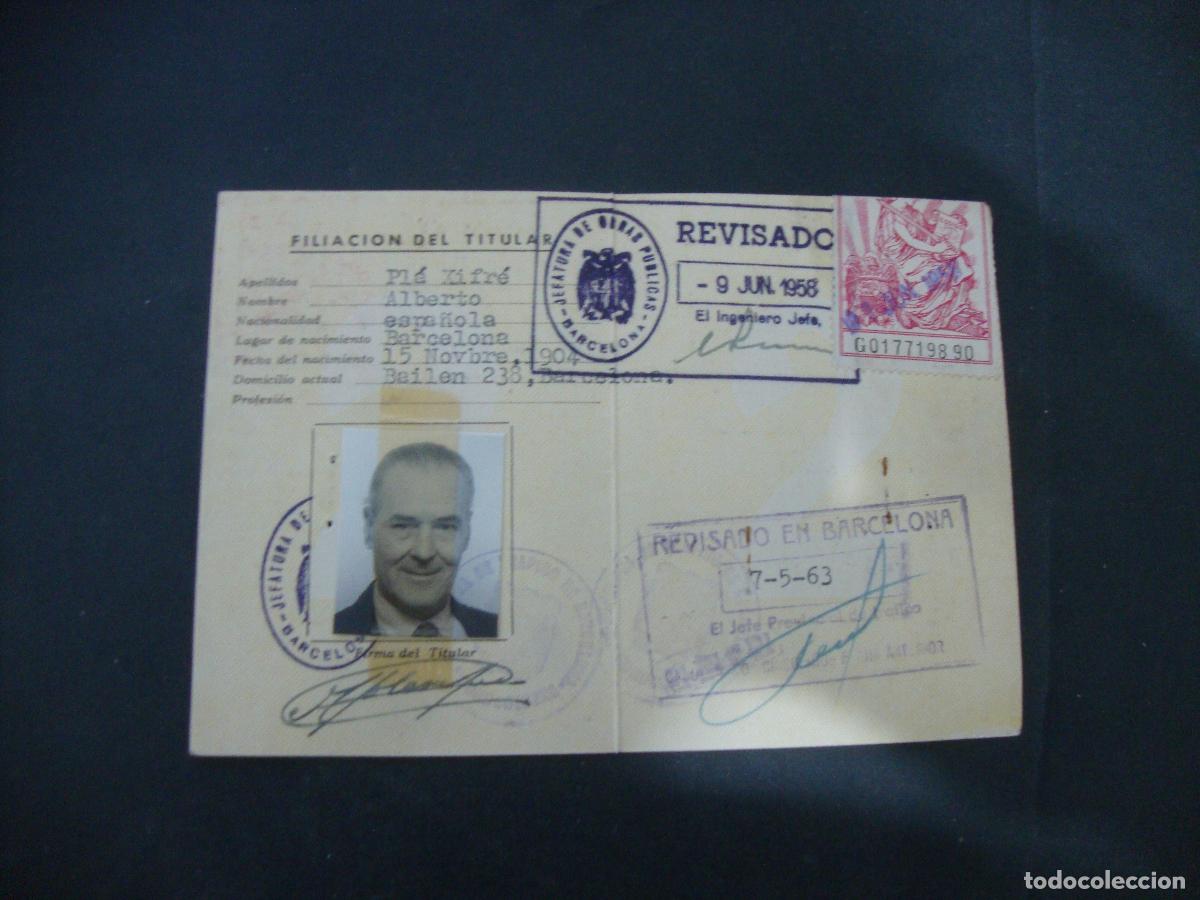 Documentos antiguos: CARNET CREDENCIAL PERMISO DE CONDUCCION 2 CLASE 1958