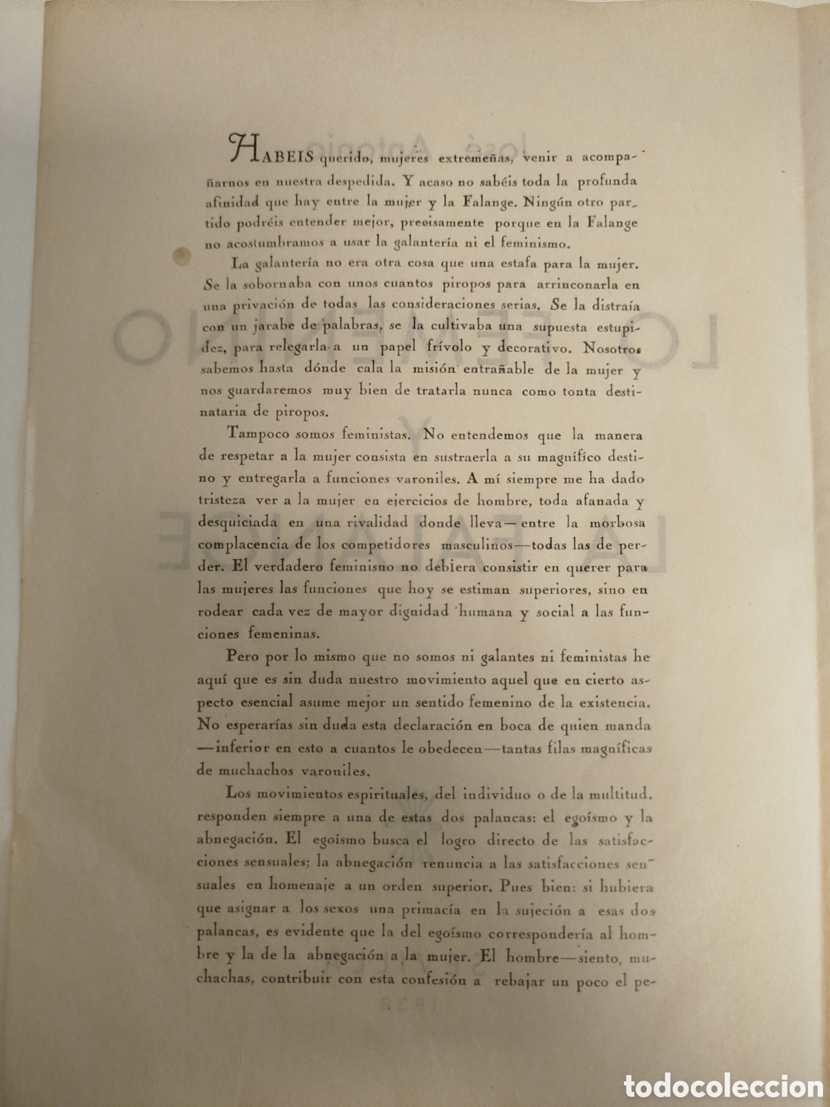 Documentos antiguos: Documento de Falange (1938). - Foto 2