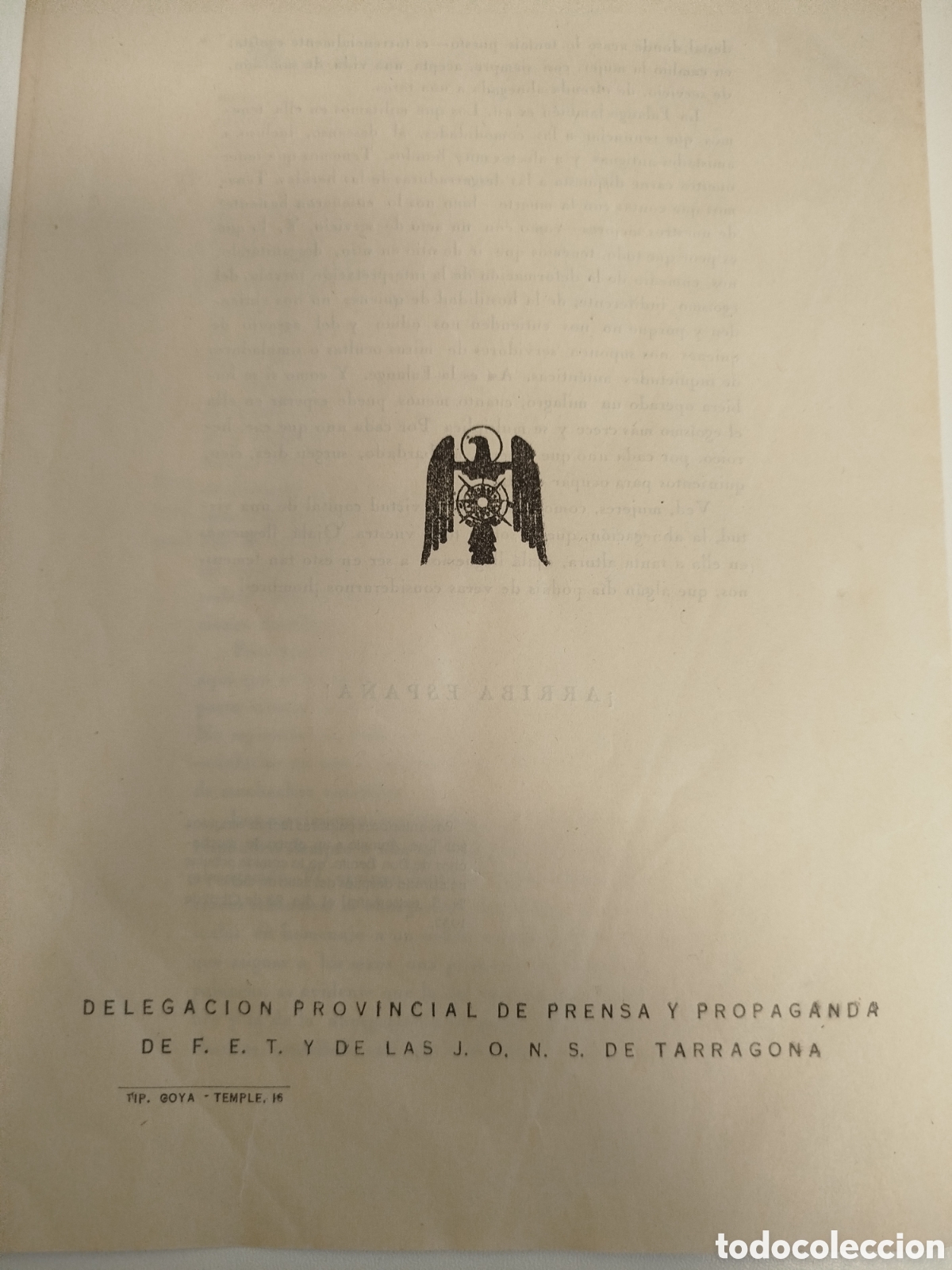 Documentos antiguos: Documento de Falange (1938). - Foto 5