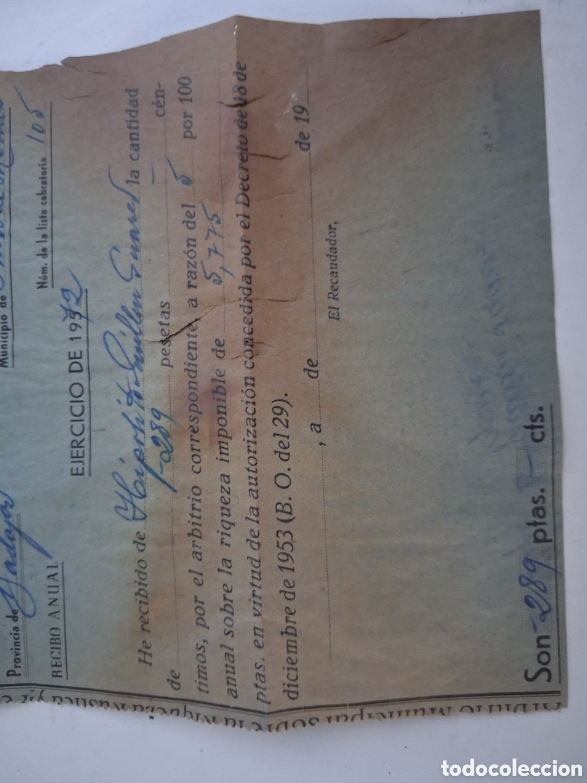 Documentos antiguos: ANTIGUO DOCUMENTO &Aacute;RBITRO MUNICIPAL - Foto 3