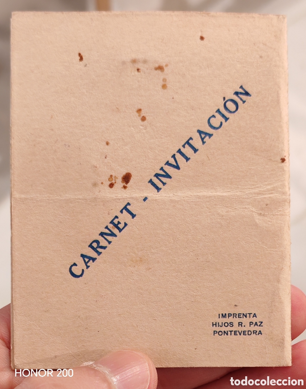 Documentos antiguos: Carnet Invitaci&oacute;n - La Nueva Pe&ntilde;a - Pontevedra 1966 - Foto 3