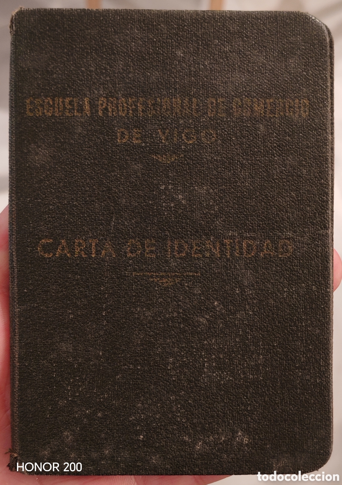 Documentos antiguos: Carnet Identidad - Escuela Profesional de Comercio Vigo - Pontevedra 1933