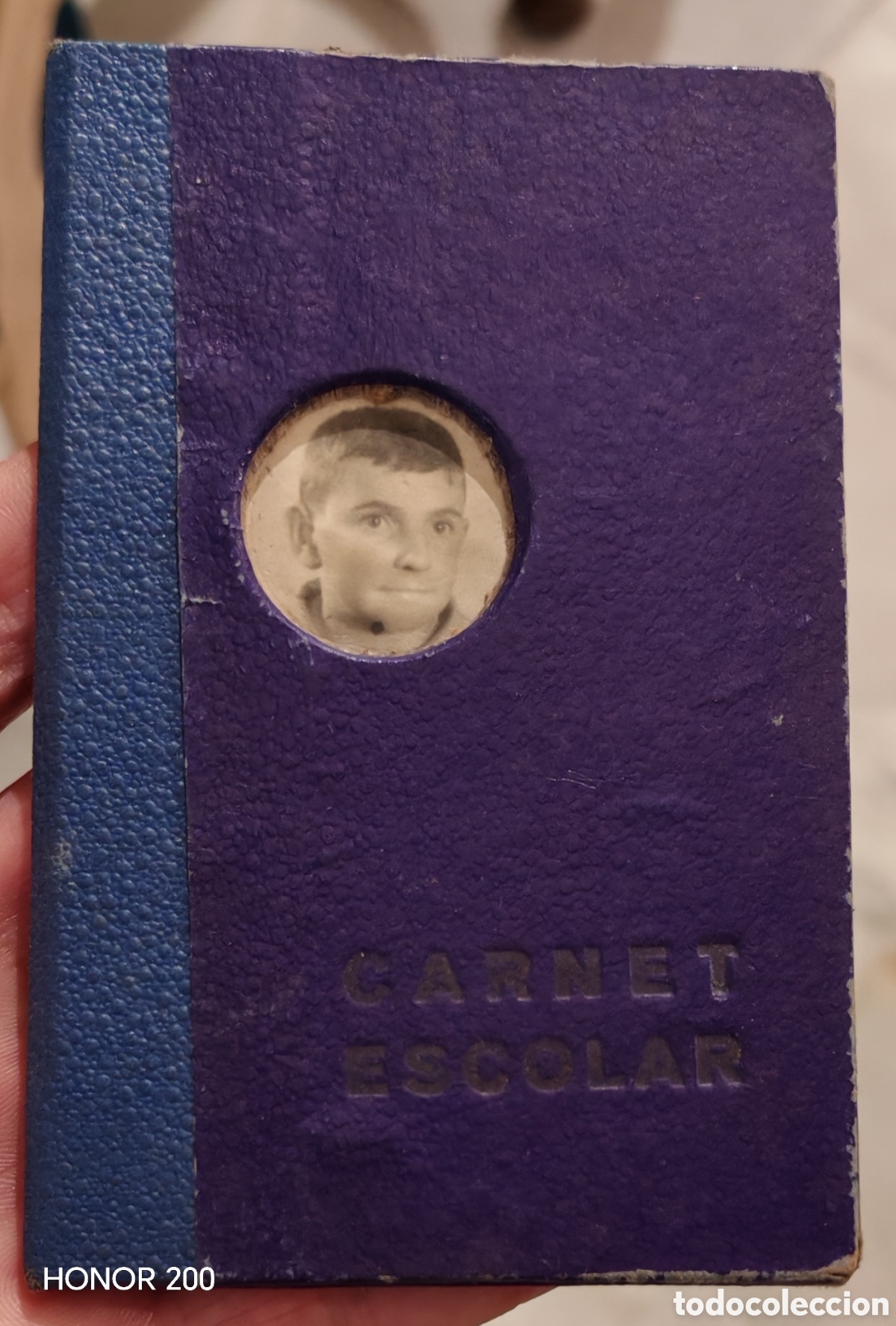 Documentos antiguos: Carnet Escolar - Colegio Salesiano de San Mat&iacute;as. Vigo - Pontevedra 1961