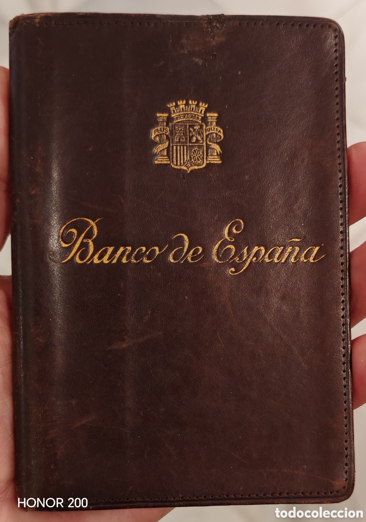Documentos antiguos: Carnet de Portero - Banco de Espa&ntilde;a - Sucursal Pontevedra. Segunda Republica 1935