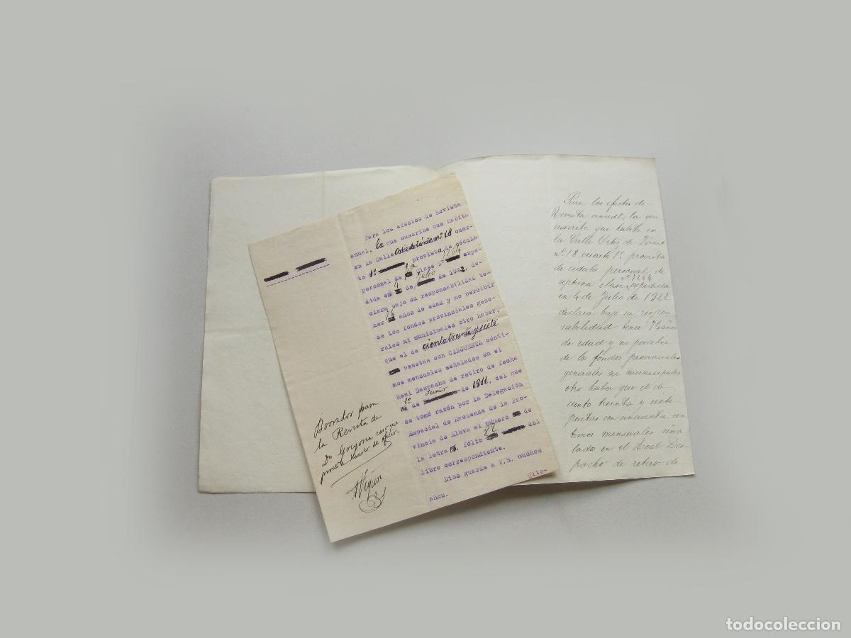 Documentos antiguos: CARTA SOBRE LA NO RECEPCI&Oacute;N DE LOS FONDOS PROVINCIALES Y MUNICIPALES. VITORIA 1923