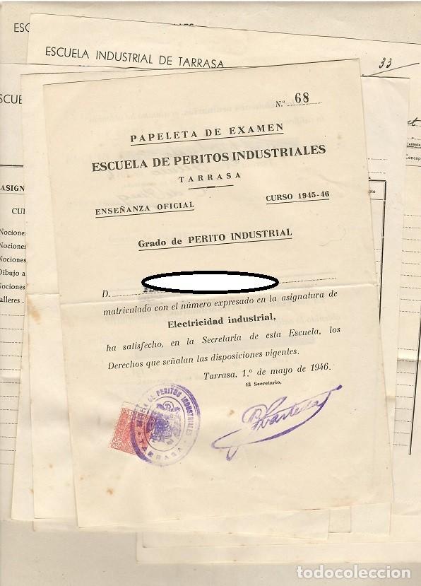 Old Documents: Documentaci&oacute;n Acad&eacute;mica A&ntilde;os 40 - Escuela PERITOS INDUSTRIALES TERRASSA