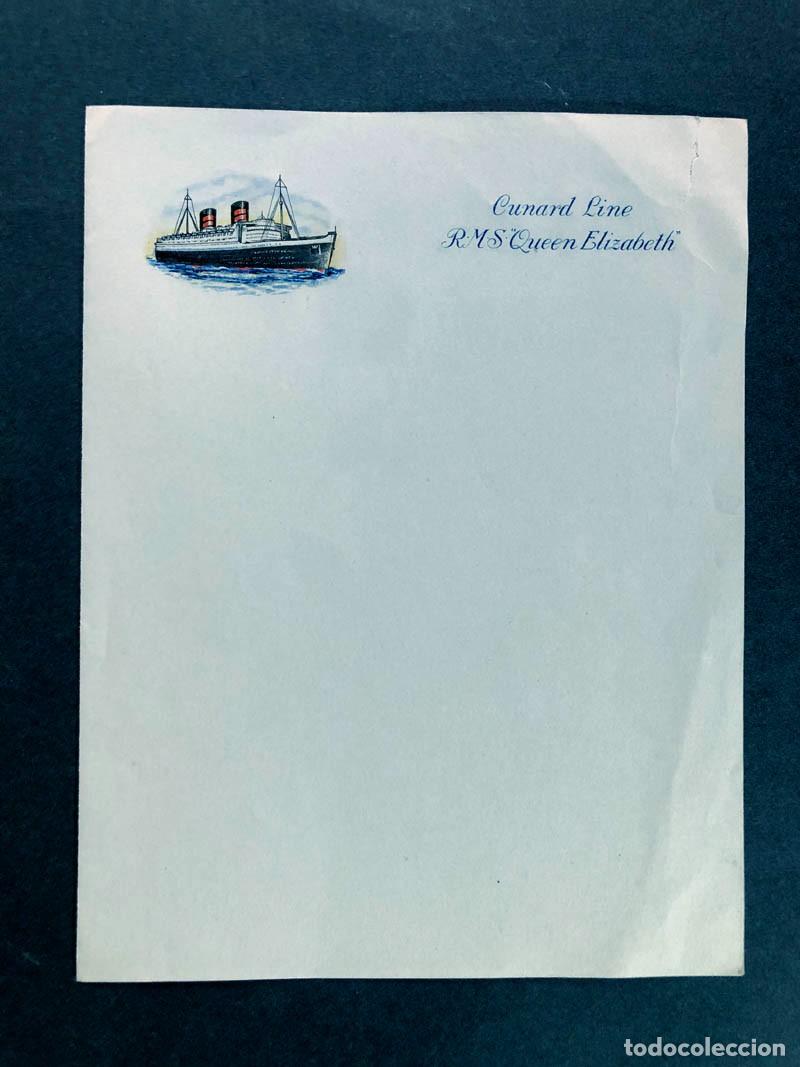 Documentos antiguos: CARTA MEMBRETE / CUNARD LINE / TRASATL&Aacute;NTICO INGL&Eacute;S BOTADO EN 1938