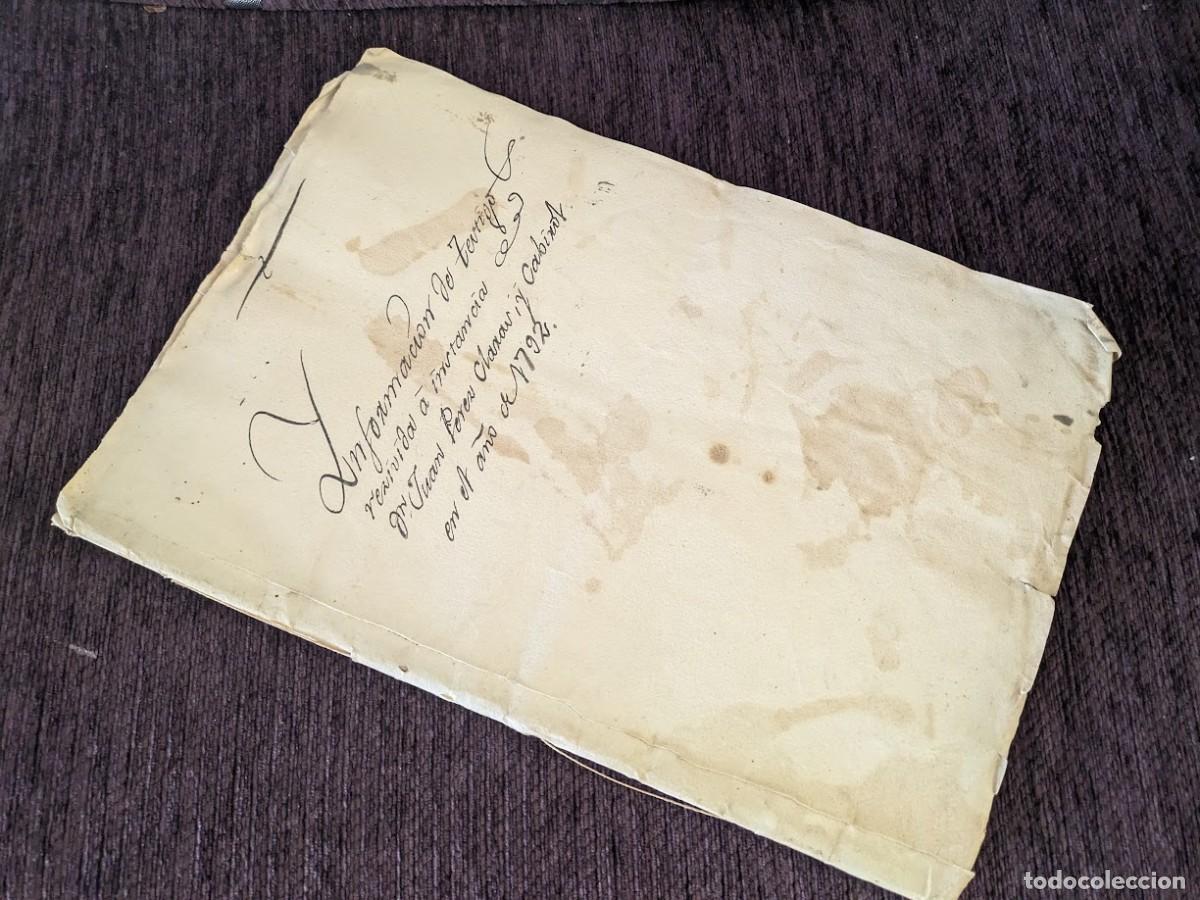 Documentos antiguos: Documentos de la Familia P&eacute;rez Claras, D. Juan P&eacute;rez Claras y Cabirol 1793