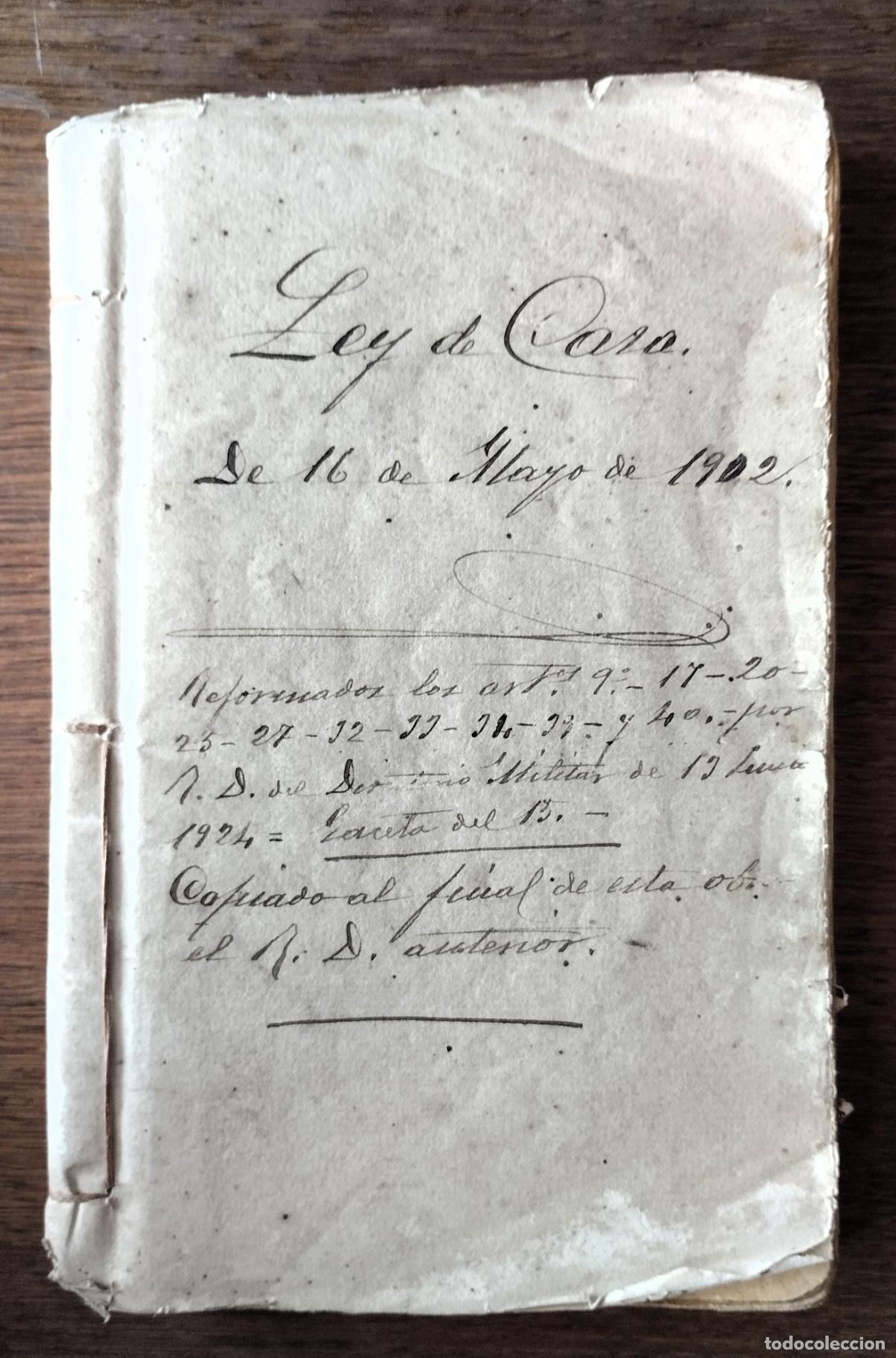 Documentos antiguos: Lote leyes de caza: 1902, 1903, Real Decreto en relaci&oacute;n con la ley de caza de 1924, circular de caz