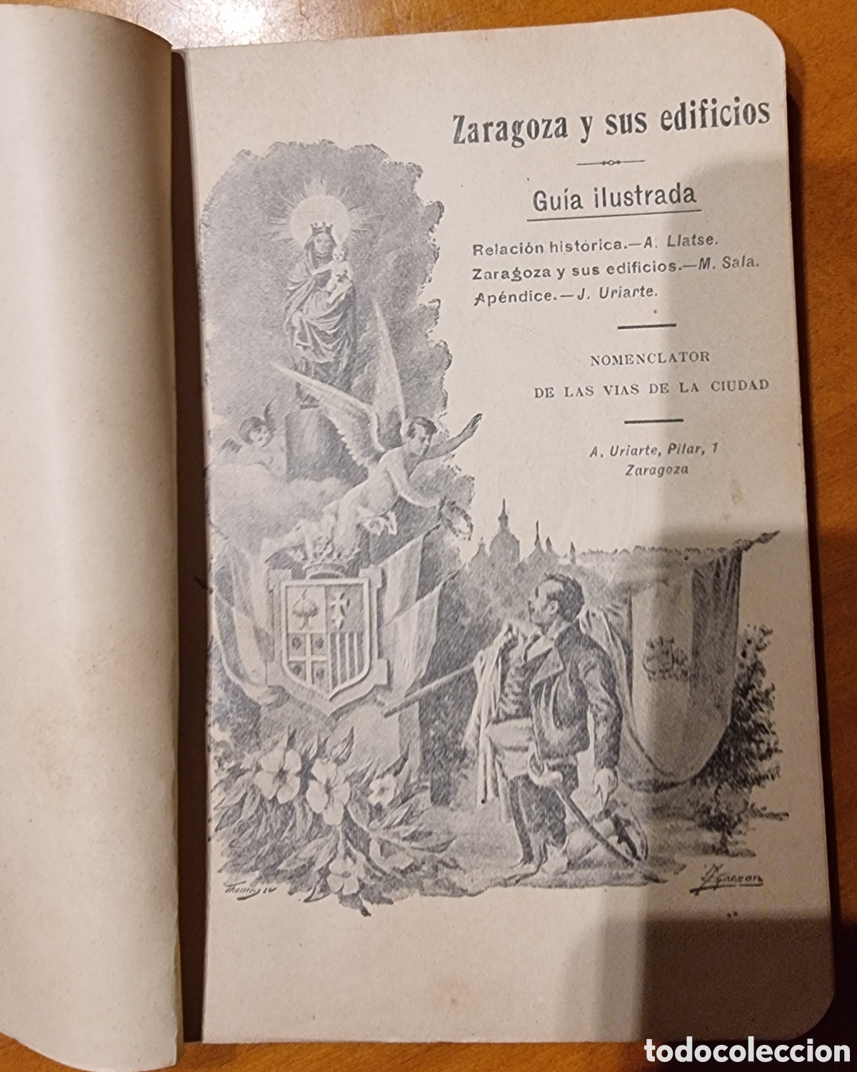 Documentos antiguos: Zaragoza y sus edificios gu&iacute;a original pp siglo XX muy rara - Foto 2