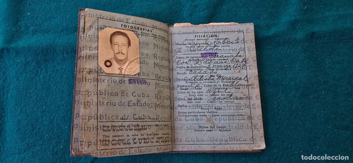 Documentos antiguos: PASAPORTE REPUBLICA DE CUBA (1957) - Foto 4