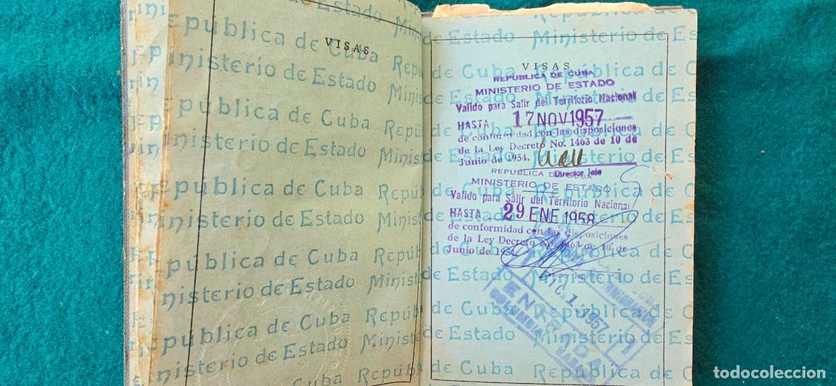 Documentos antiguos: PASAPORTE REPUBLICA DE CUBA (1957) - Foto 5