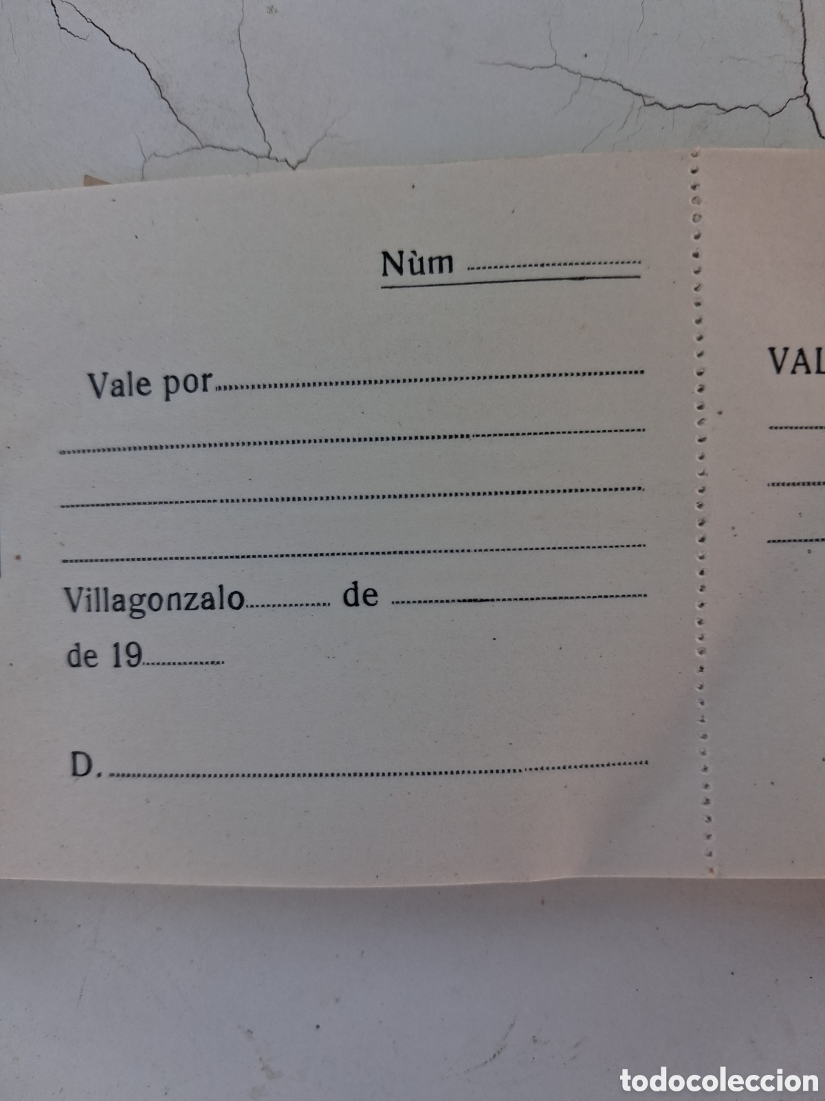 Documentos antiguos: TALONARIO DE VALES ANTIGUO - Foto 3
