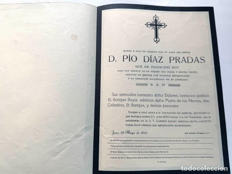 Documentos antiguos: D. P&Iacute;O D&Iacute;AZ PRADAS / ALCALDE REPUBLICANO DE JACA ( SUBLEVACI&Oacute;N GAL&Aacute;N ) SANTA OROSIA / HUESCA / 1944