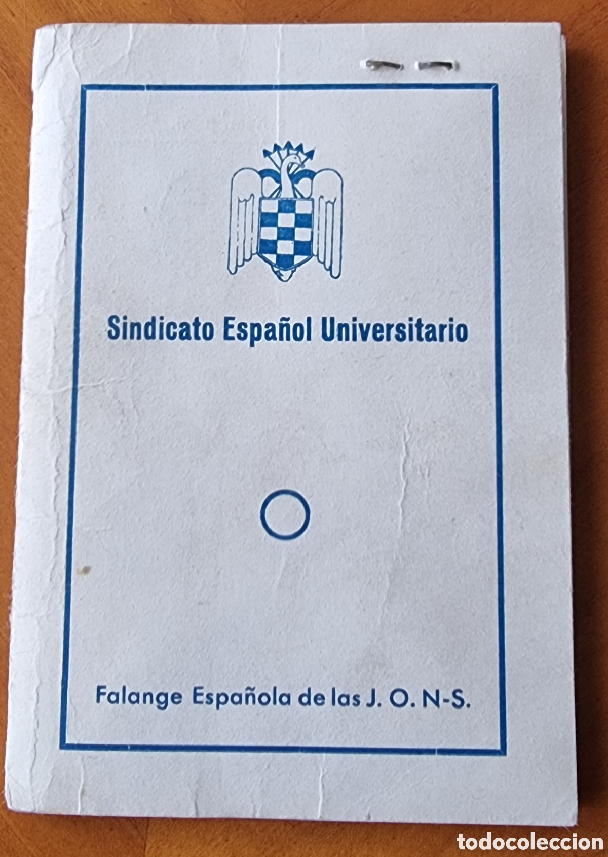 Documentos antiguos: Carnet Seu Falange Espa&ntilde;ola Valladolid original con cupones ved fotos R10232