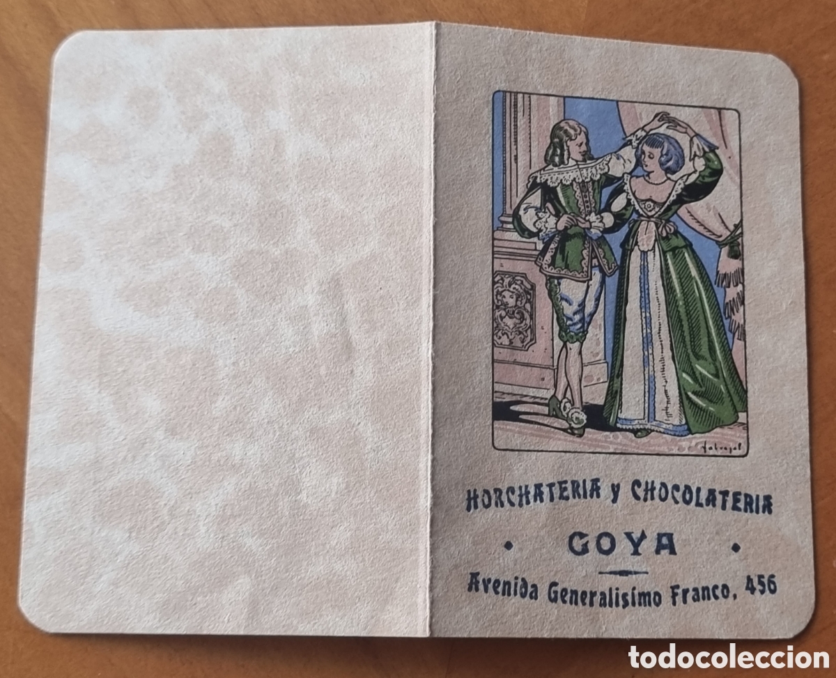 Documentos antiguos: Publicidad Horchater&iacute;a Goya Madrid Guerra Civil original perfecto R10252