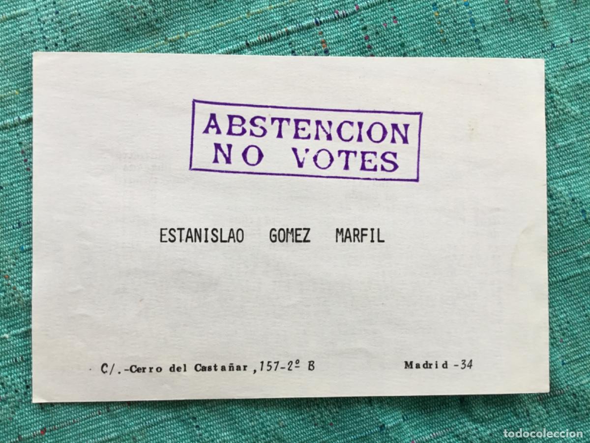 Documentos antiguos: FLYER PASQUIN // ABSTENCION NO VOTES// ORIGINAL DE EPOCA // A&Ntilde;OS 80 // RAREZA