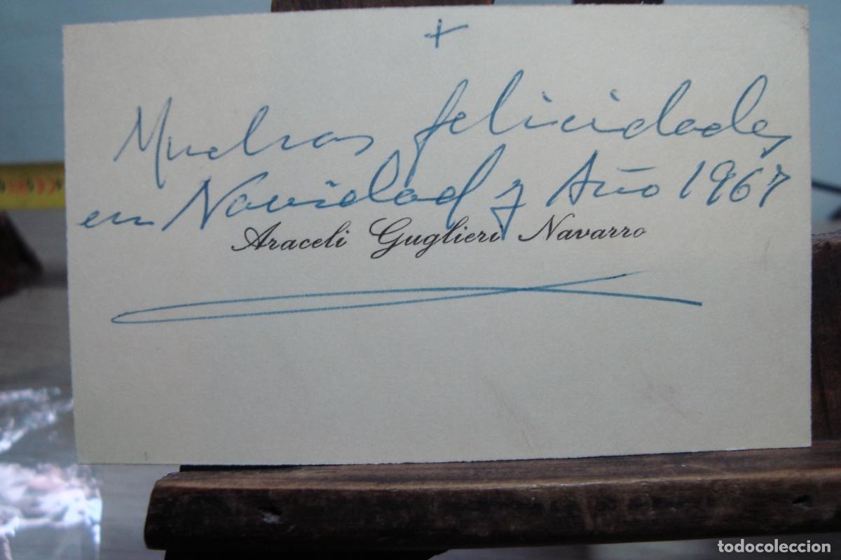Documentos antiguos: ANTIGUA TARJETA PERSONAL. ARACELI GUGLIERI NAVARRO. ARCHIVERA INVESTIGADORA. 1967.