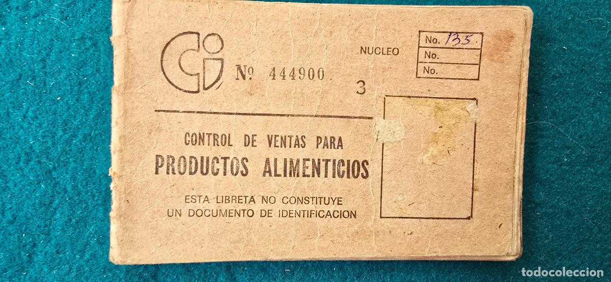 Documentos antiguos: LIBRETA DE PRODUCTOS ALIMENTICIOS (1994) CUBA - Foto 1