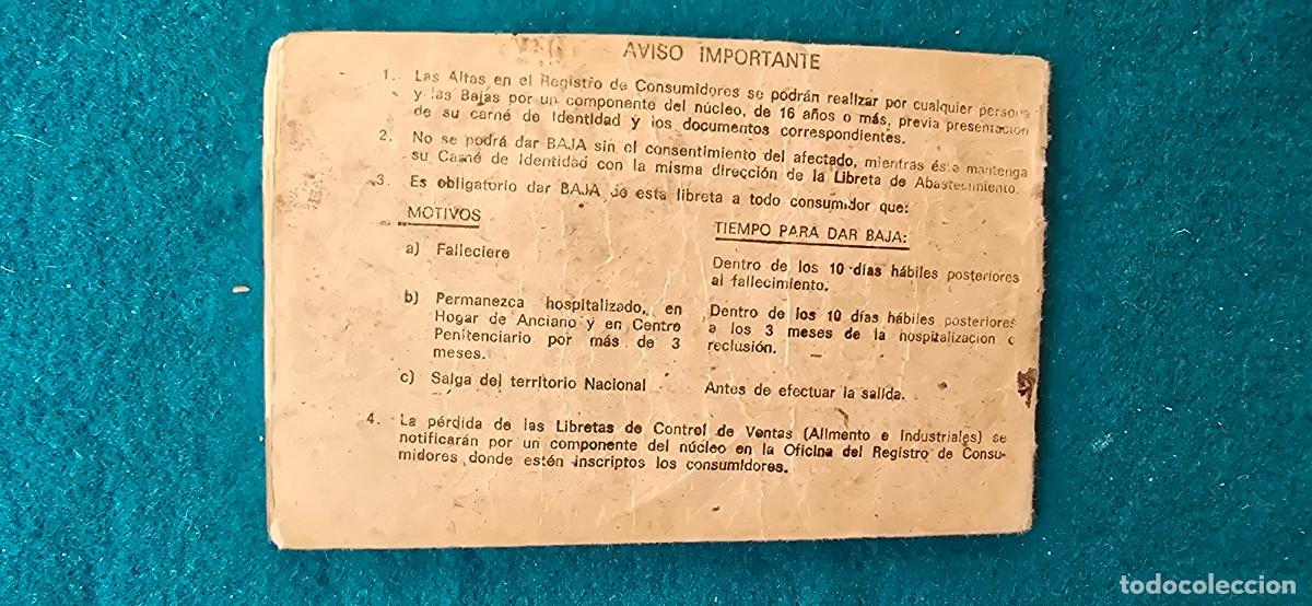 Documentos antiguos: LIBRETA DE PRODUCTOS ALIMENTICIOS (1994) CUBA - Foto 5