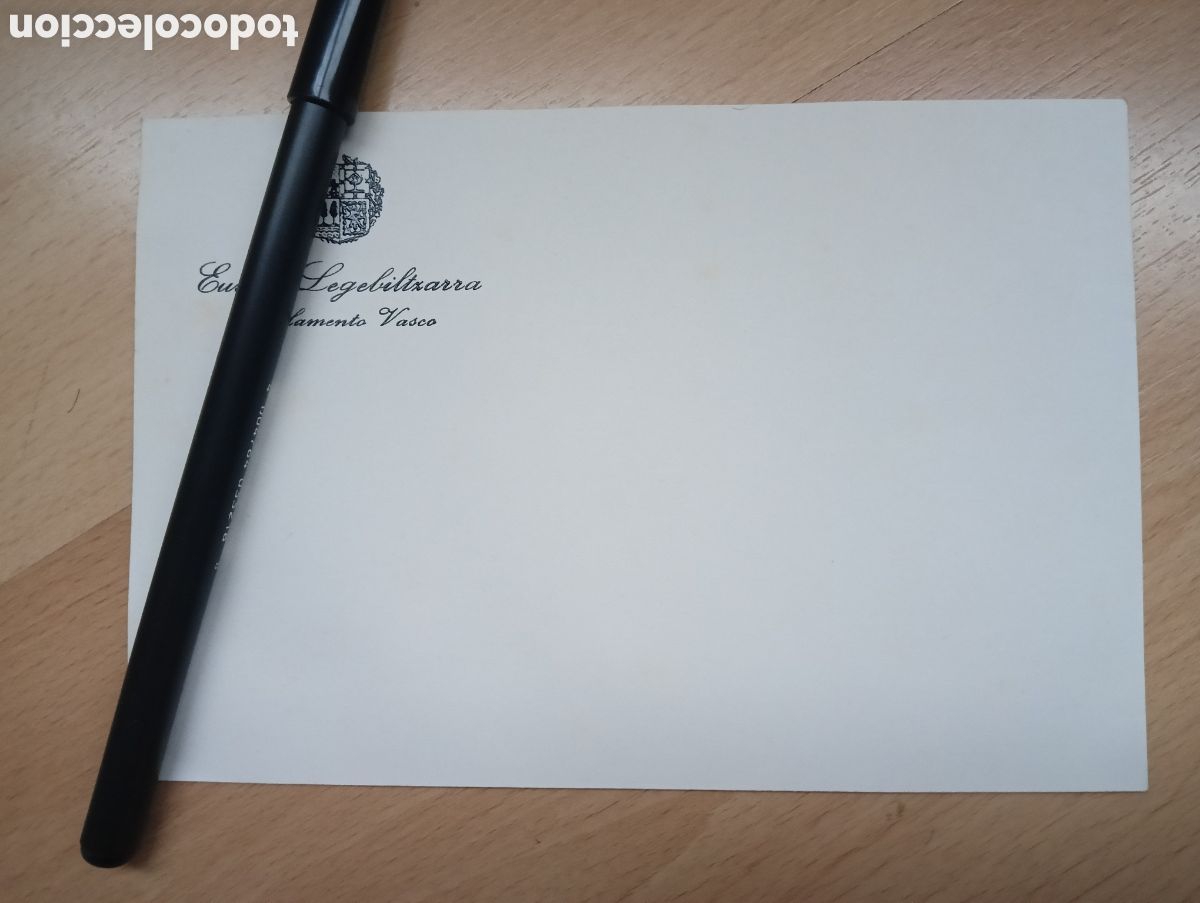 Documentos antiguos: Tarjet&oacute;n antiguo del Gobierno Vasco. - Foto 1