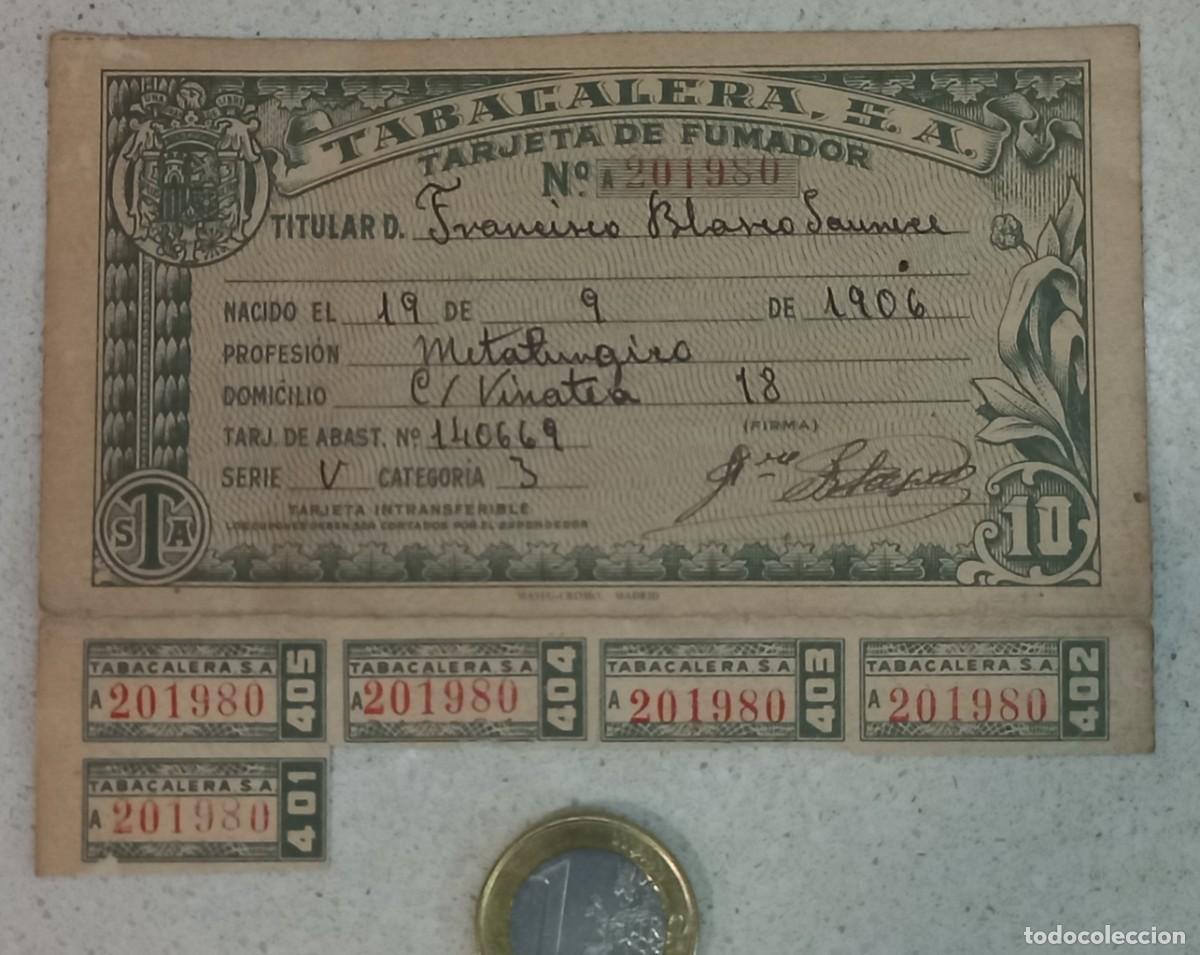 Documentos antiguos: TARJETA DE FUMADOR - VALENCIA 1906