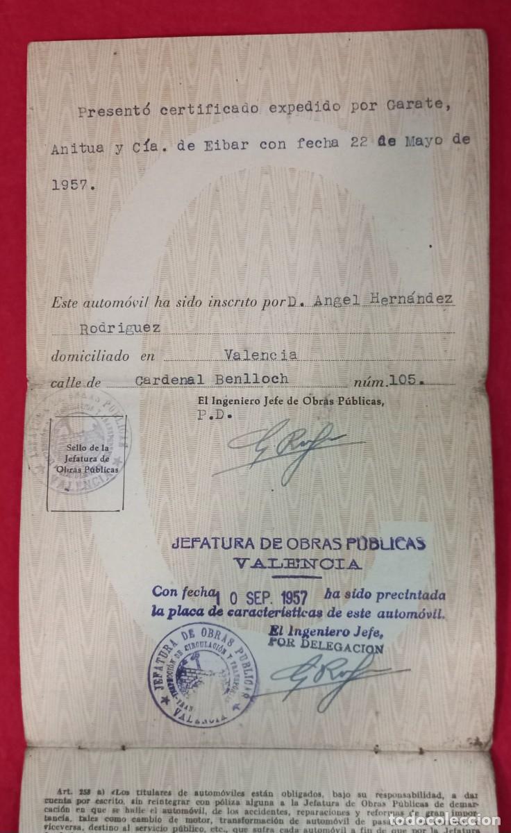 Documentos antiguos: DOCUMENTACION MOBYLETTE - VALENCIA 1957 - Foto 2