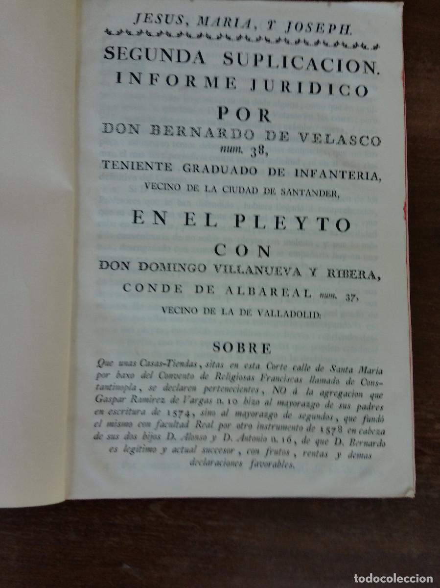 Documents Anciens: Casas Tiendas en Madrid. Bernardo de Velasco. D. Villanueva y Ribera Conde de Albareal. 1784