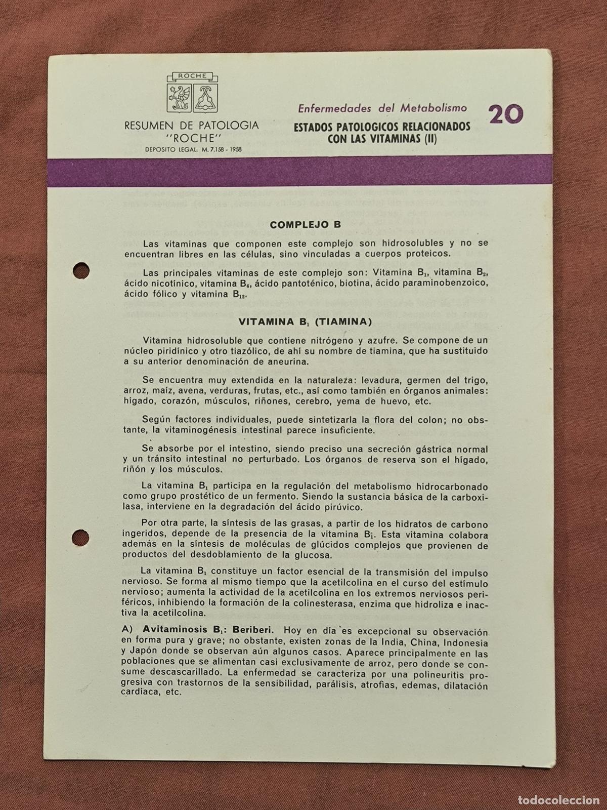 Documents Anciens: Documento Antiguo Antigua Monograf&iacute;a M&eacute;dica Roche Coleccionismo