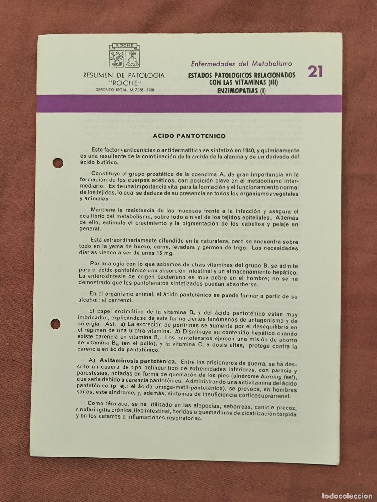 Documentos antigos: Documento Antiguo Antigua Monograf&iacute;a M&eacute;dica Roche Coleccionismo