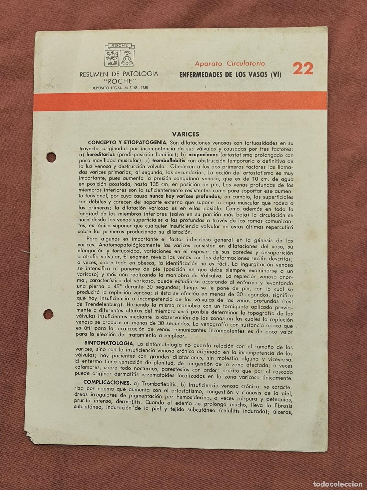 Documents Anciens: Documento Antiguo Antigua Monograf&iacute;a M&eacute;dica Roche Coleccionismo