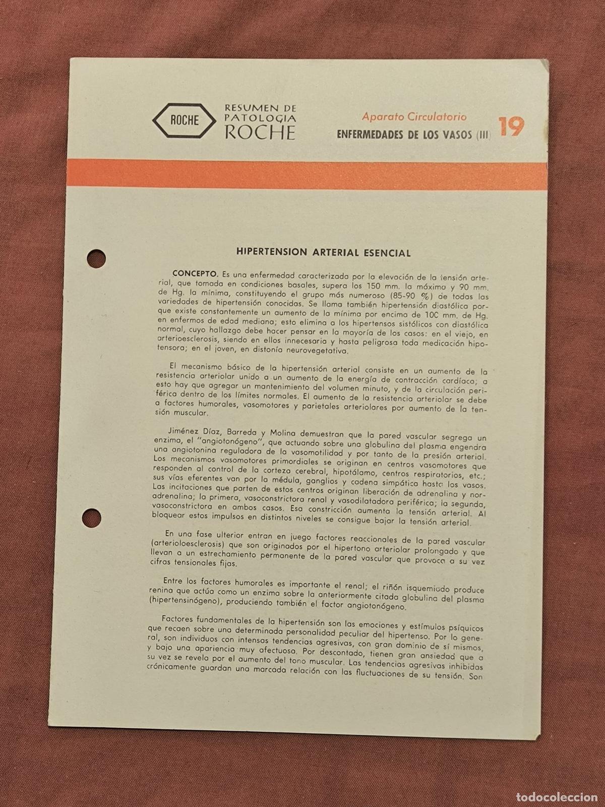 Documents Anciens: Documento Antiguo Antigua Monograf&iacute;a M&eacute;dica Roche Coleccionismo
