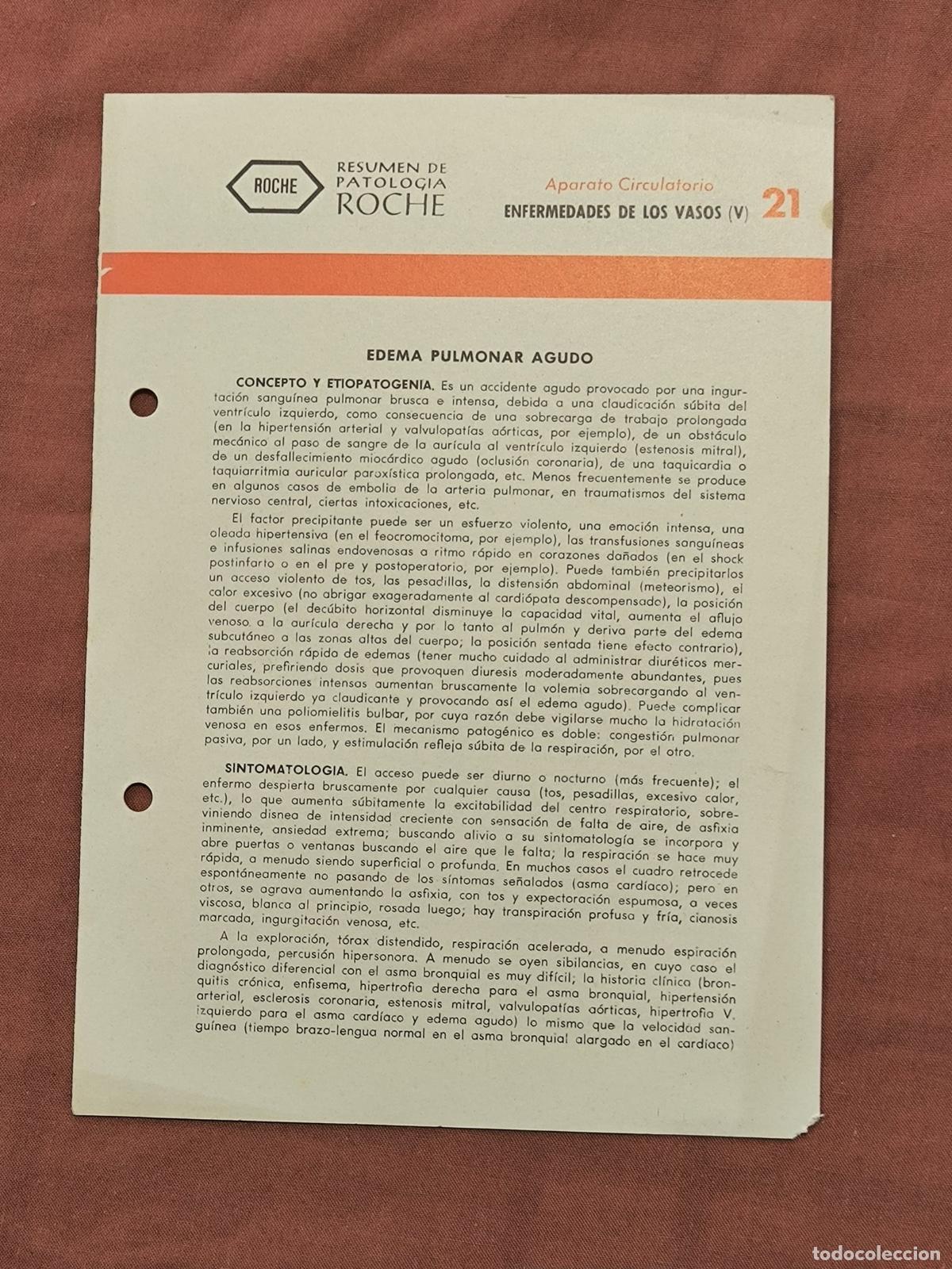 Documents Anciens: Documento Antiguo Antigua Monograf&iacute;a M&eacute;dica Roche Coleccionismo