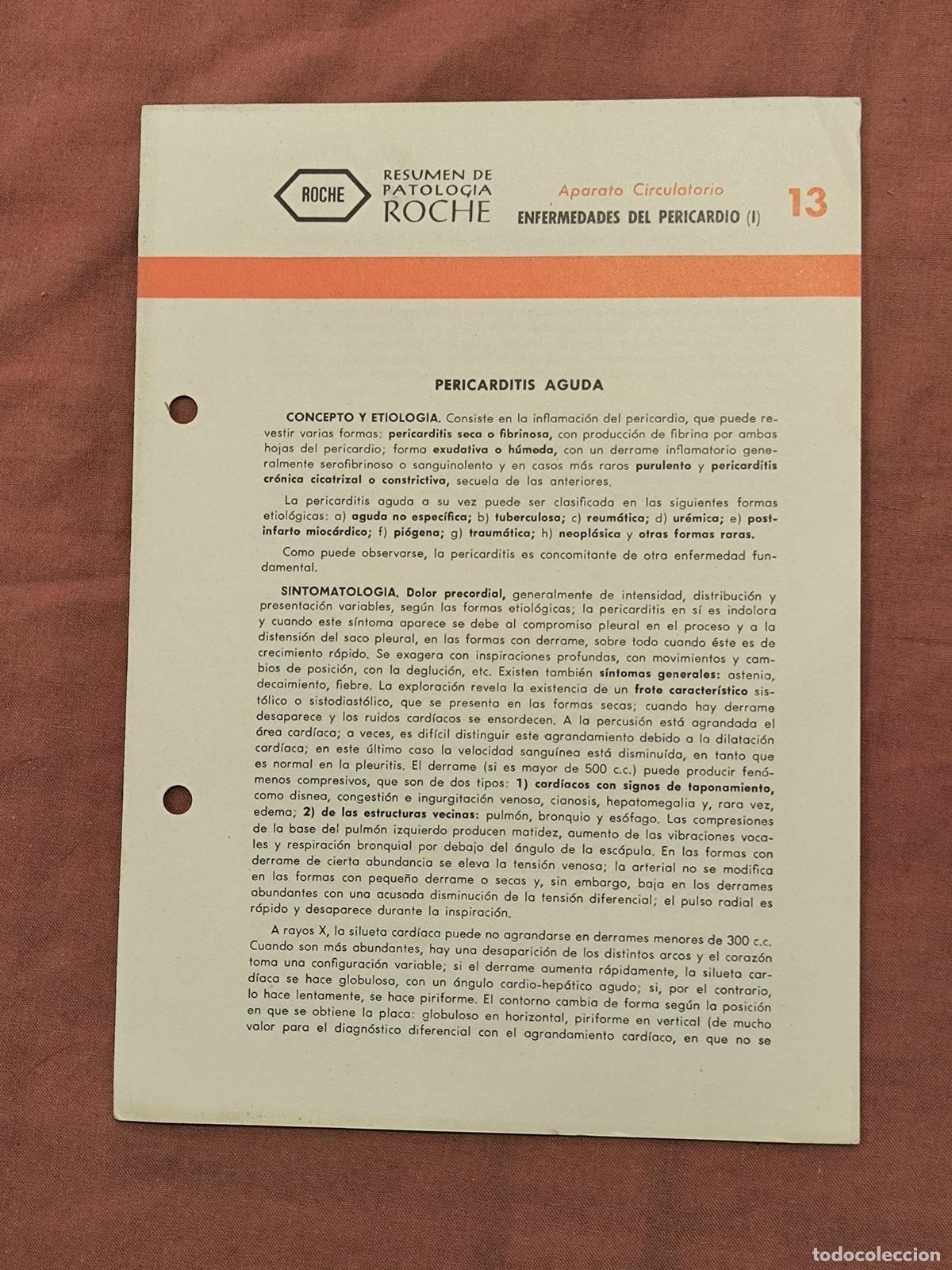 Documents Anciens: Documento Antiguo Antigua Monograf&iacute;a M&eacute;dica Roche Coleccionismo
