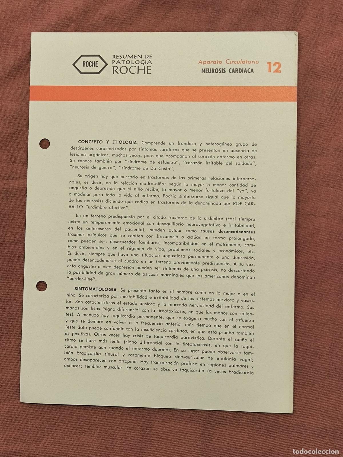Documents Anciens: Documento Antiguo Antigua Monograf&iacute;a M&eacute;dica Roche Coleccionismo
