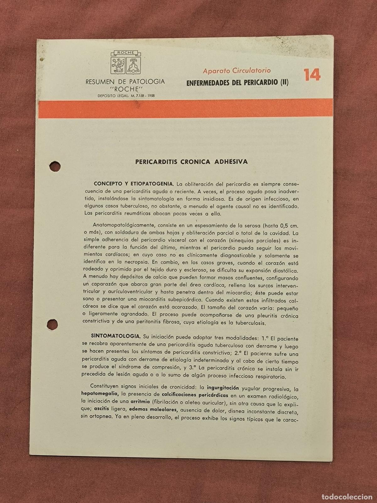 Documents Anciens: Documento Antiguo Antigua Monograf&iacute;a M&eacute;dica Roche Coleccionismo