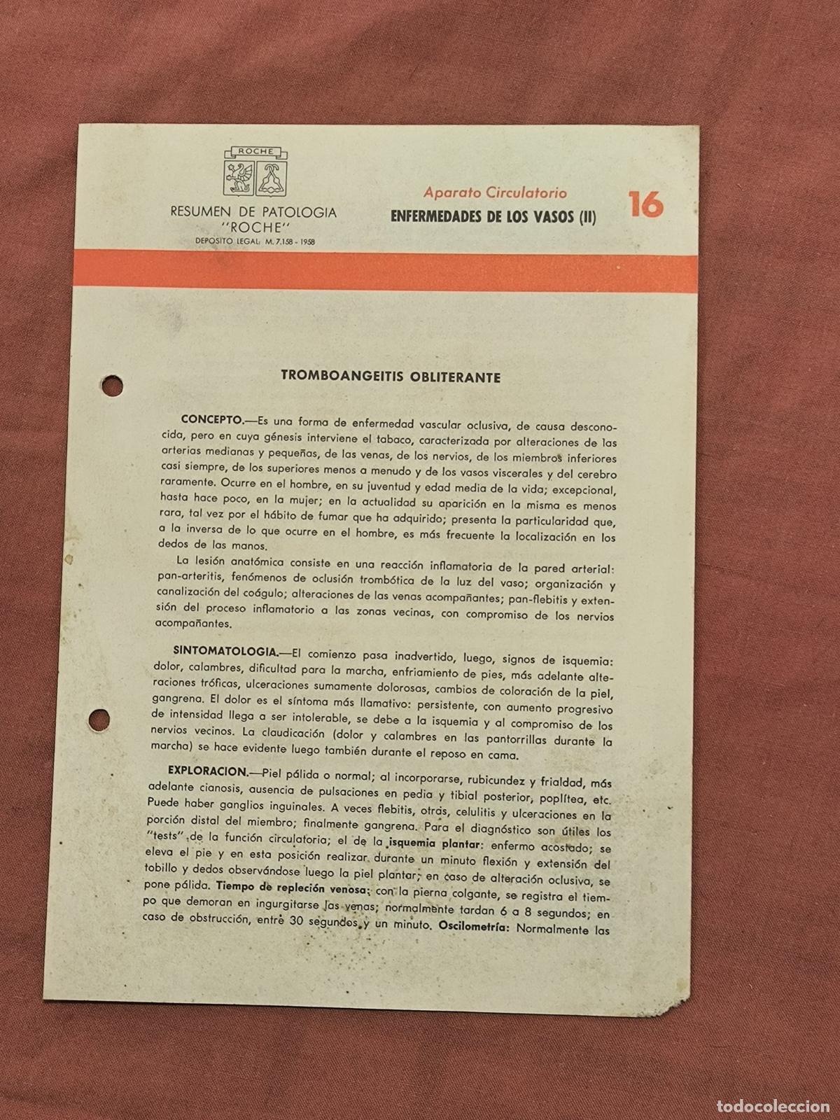 Documents Anciens: Documento Antiguo Antigua Monograf&iacute;a M&eacute;dica Roche Coleccionismo