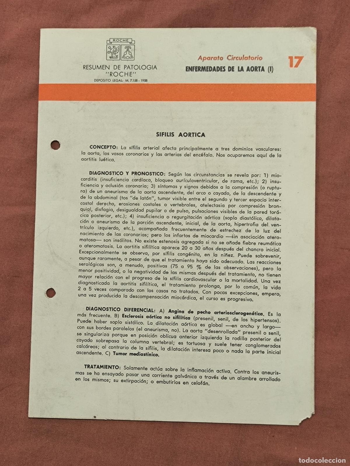 Documents Anciens: Documento Antiguo Antigua Monograf&iacute;a M&eacute;dica Roche Coleccionismo