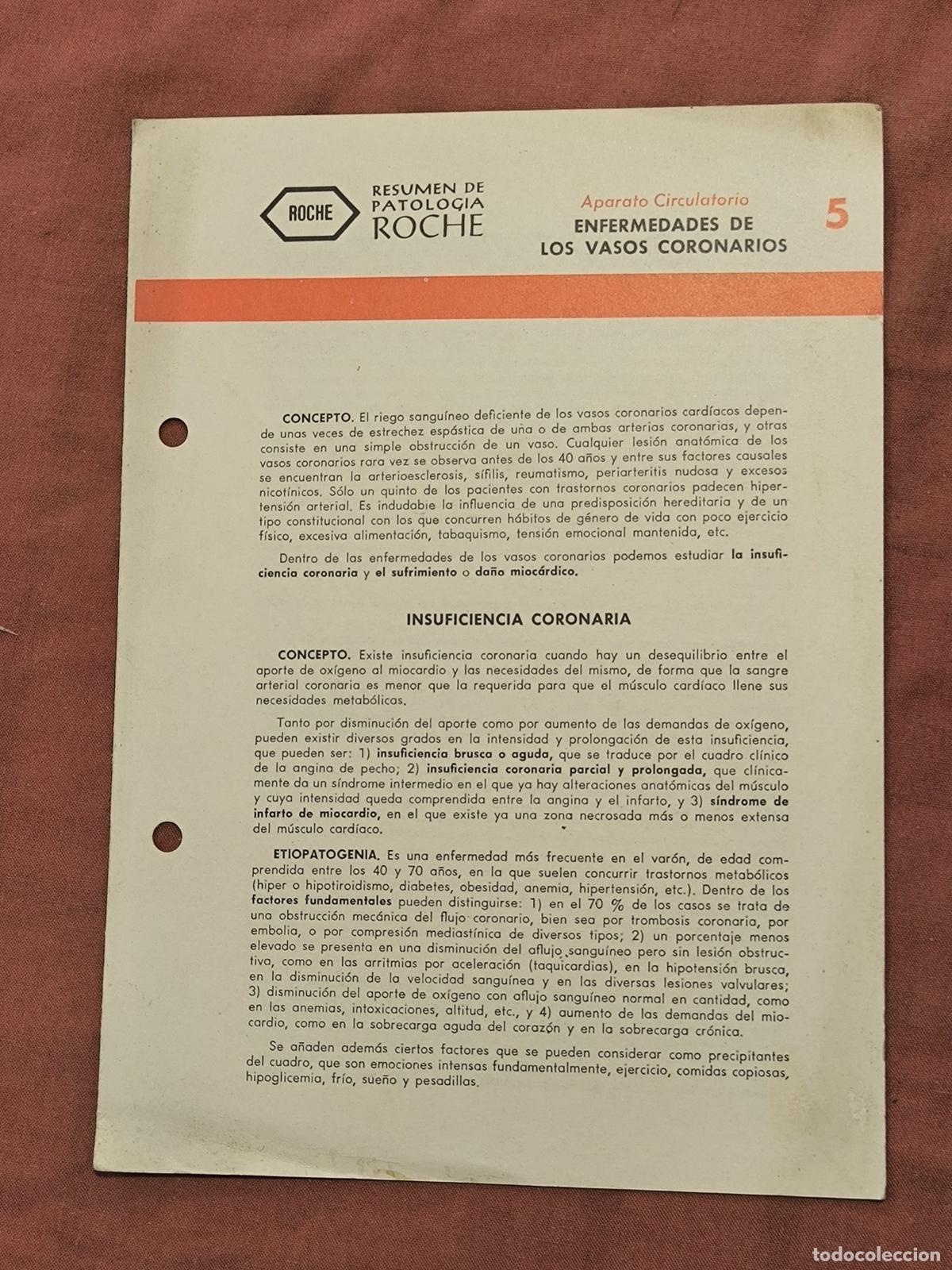 Documents Anciens: Documento Antiguo Antigua Monograf&iacute;a M&eacute;dica Roche Coleccionismo