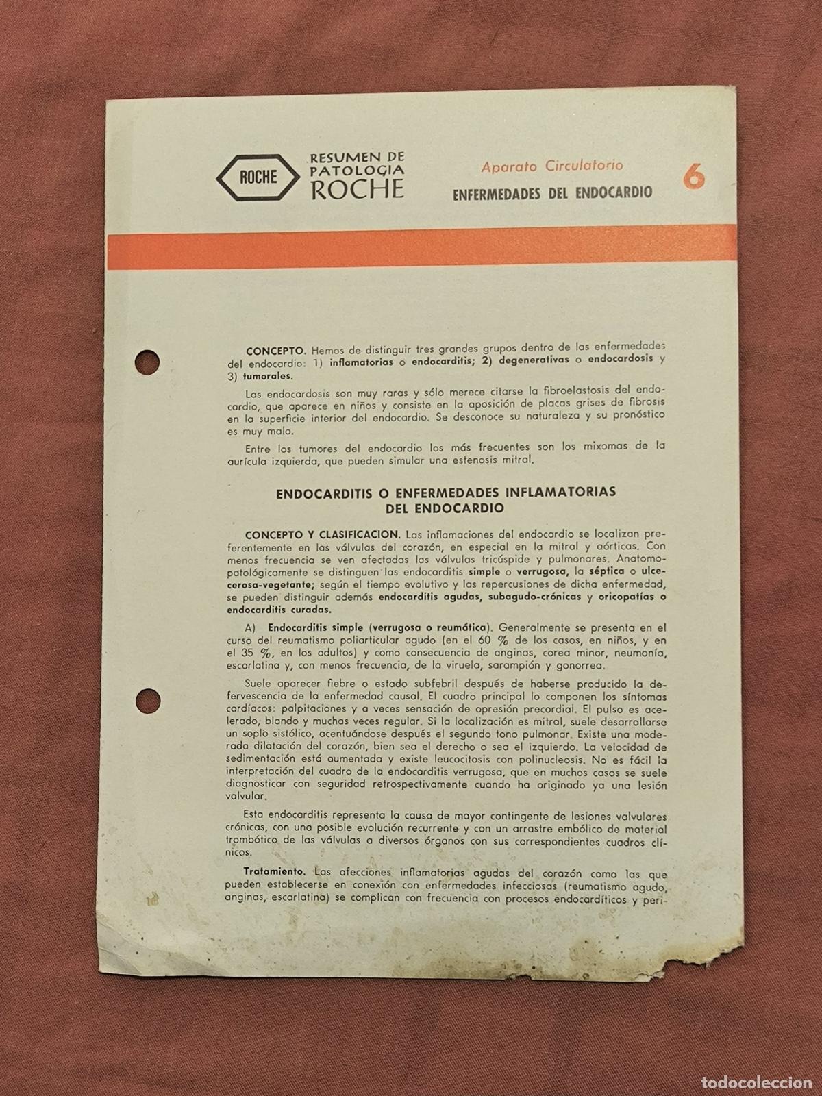 Documents Anciens: Documento Antiguo Antigua Monograf&iacute;a M&eacute;dica Roche Coleccionismo