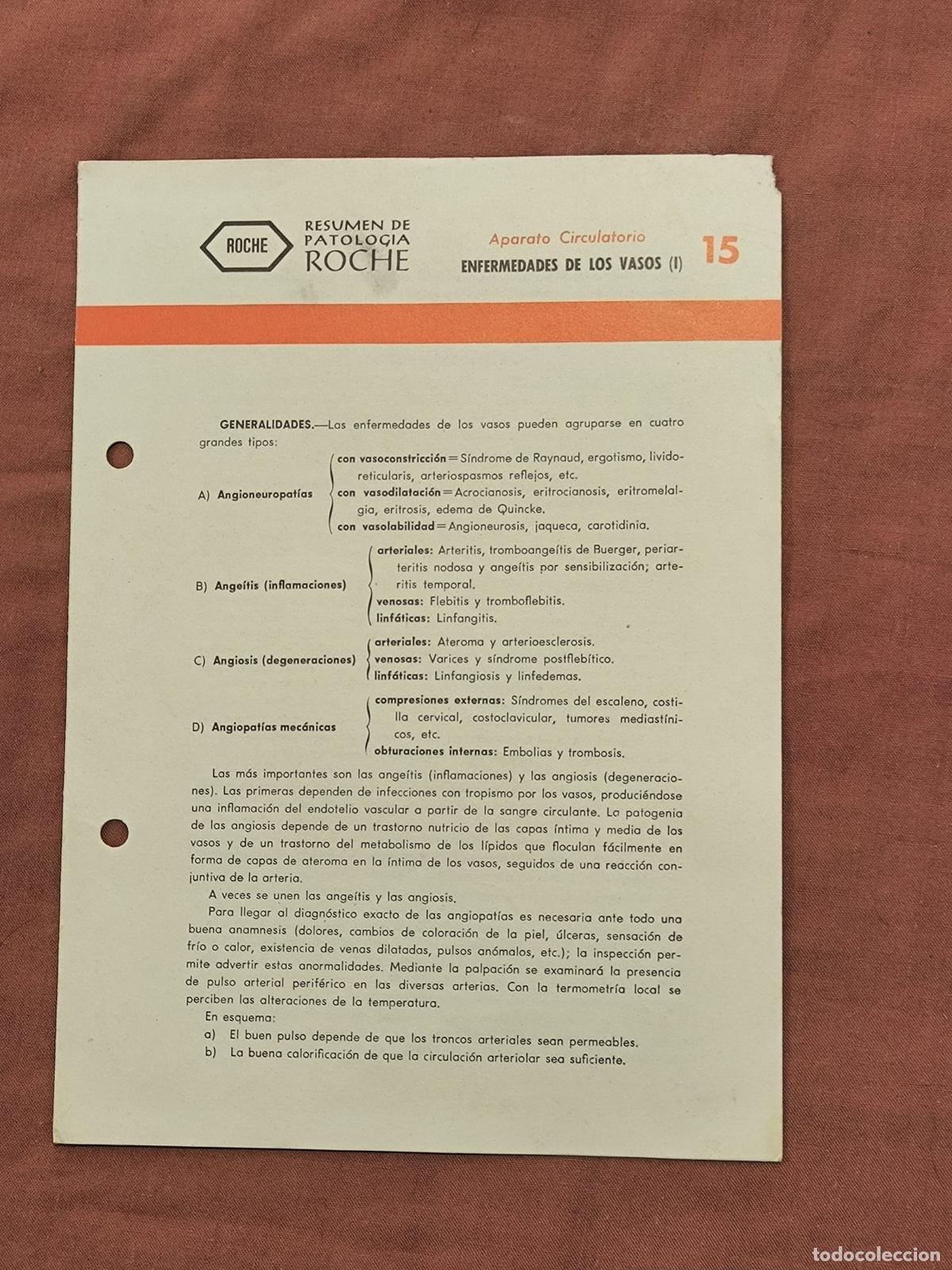 Documents Anciens: Documento Antiguo Antigua Monograf&iacute;a M&eacute;dica Roche Coleccionismo