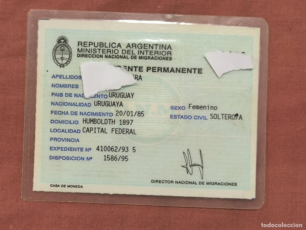 Documenti antichi: Documento Antiguo Antiguo Documento de Identidad de Argentina Coleccionismo