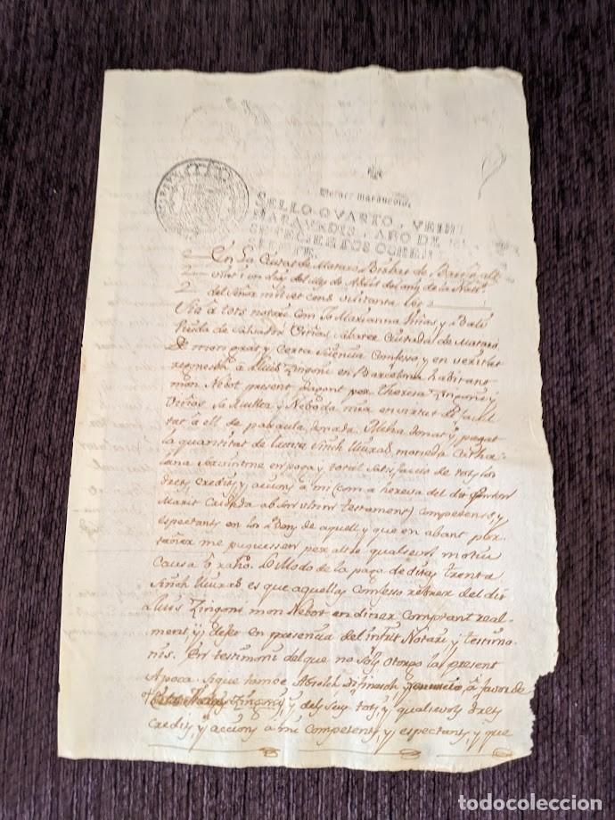 Documentos antiguos: Document de la Ciutat de Matar&oacute;, Marianna Vi&ntilde;as 1787 - Foto 2