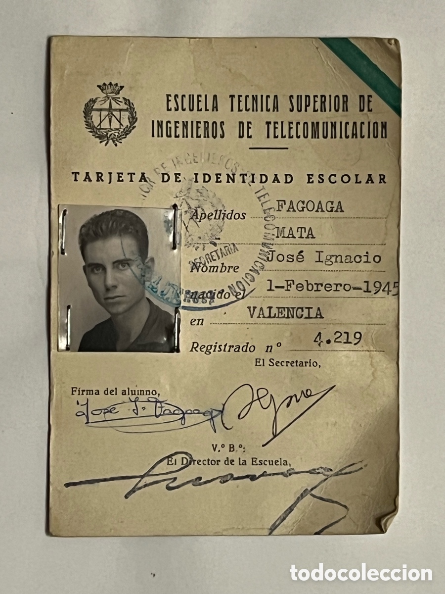 Documents Anciens: VALENCIA. ESCUELA TECNICA SUPERIOR DE INGENIEROS DE TELECOMUNICACION (a.1945)