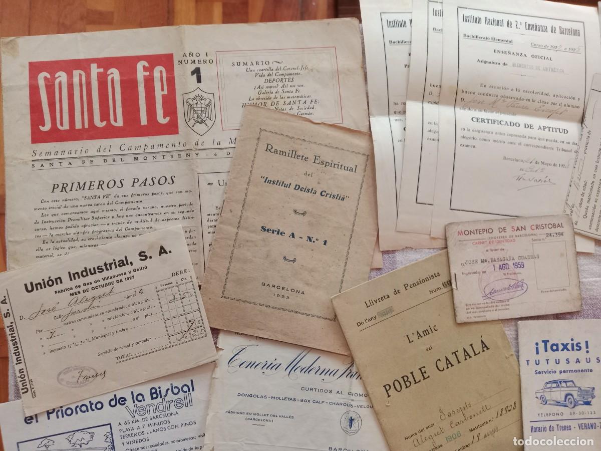 Documentos antiguos: Lote variado documentos y objetos antiguos - Foto 2