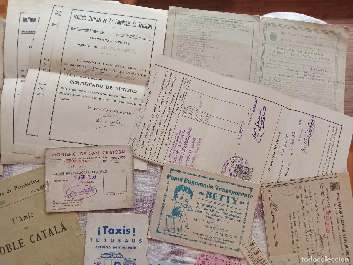 Documentos antiguos: Lote variado documentos y objetos antiguos - Foto 5