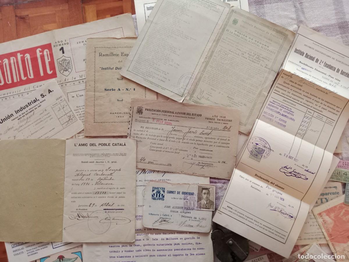 Documentos antiguos: Lote variado documentos y objetos antiguos - Foto 6