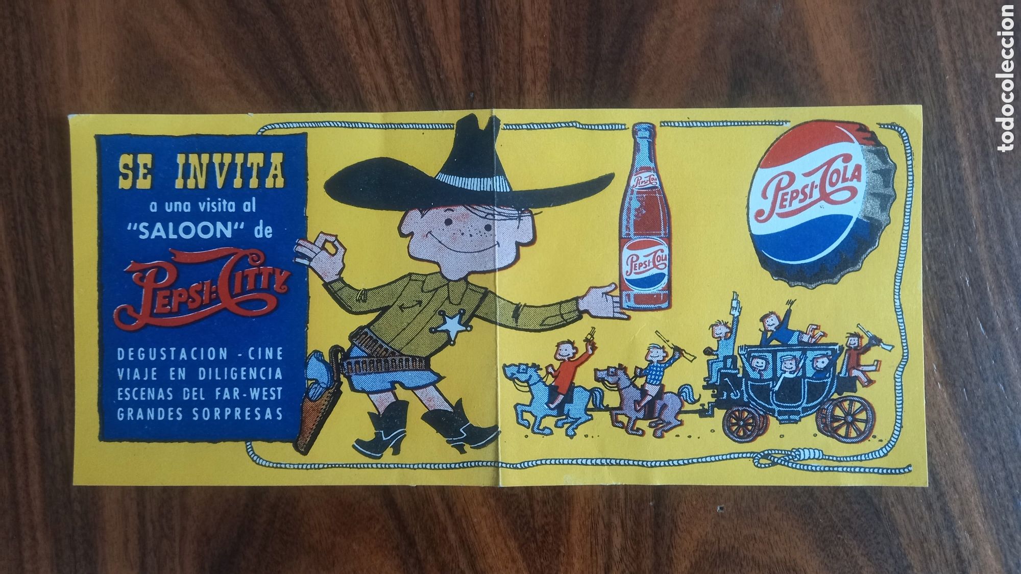 Documentos antiguos: Antigua INVITACION. Salon Pepsi Citty. A&ntilde;os 1960s
