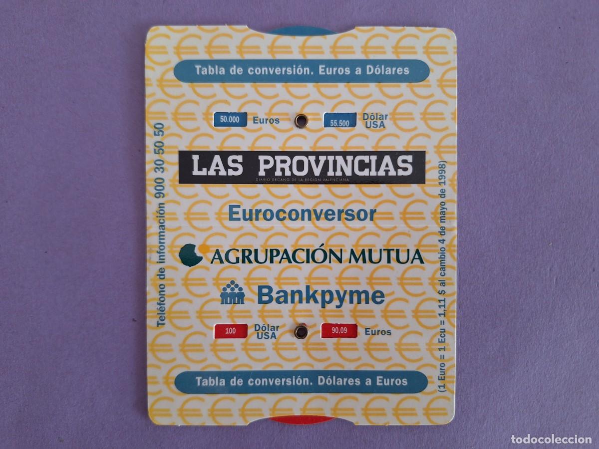 Alte Dokumente: EUROCONVERSOR PESETAS EUROS DOLARES OBSEQUIO LAS PROVINCIAS